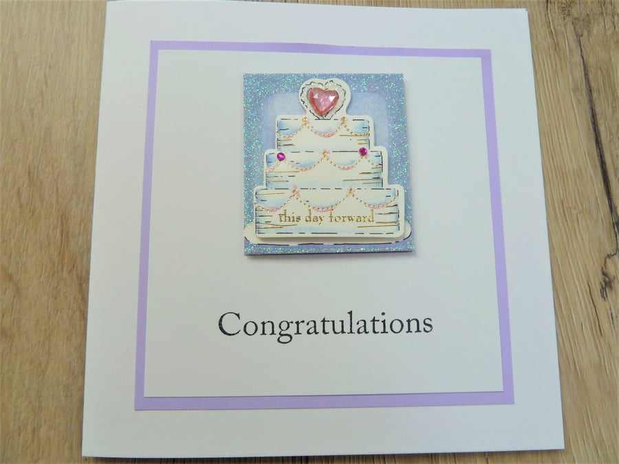 wedding cake congratulations card