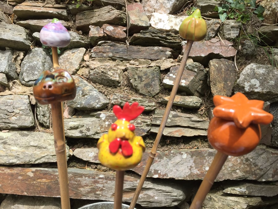  Cane Tops - Handmade for your Bamboo Sticks