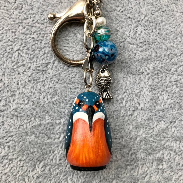 Kingfisher keyring - bag charm SALE