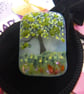 Handmade Fused Glass 'Autumn Tree' Brooch - Image 4