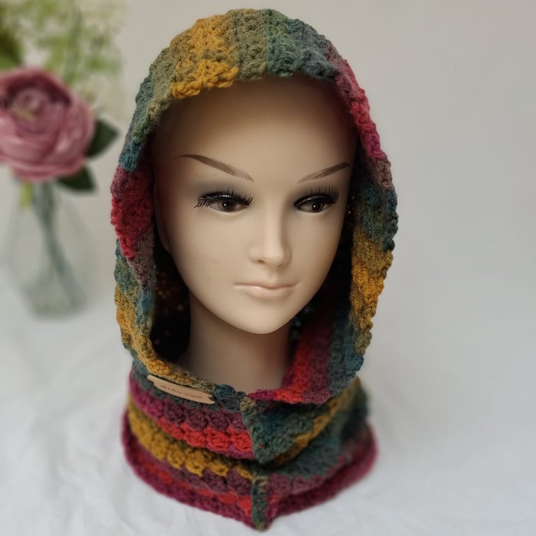 Handmade crochet balaclava.