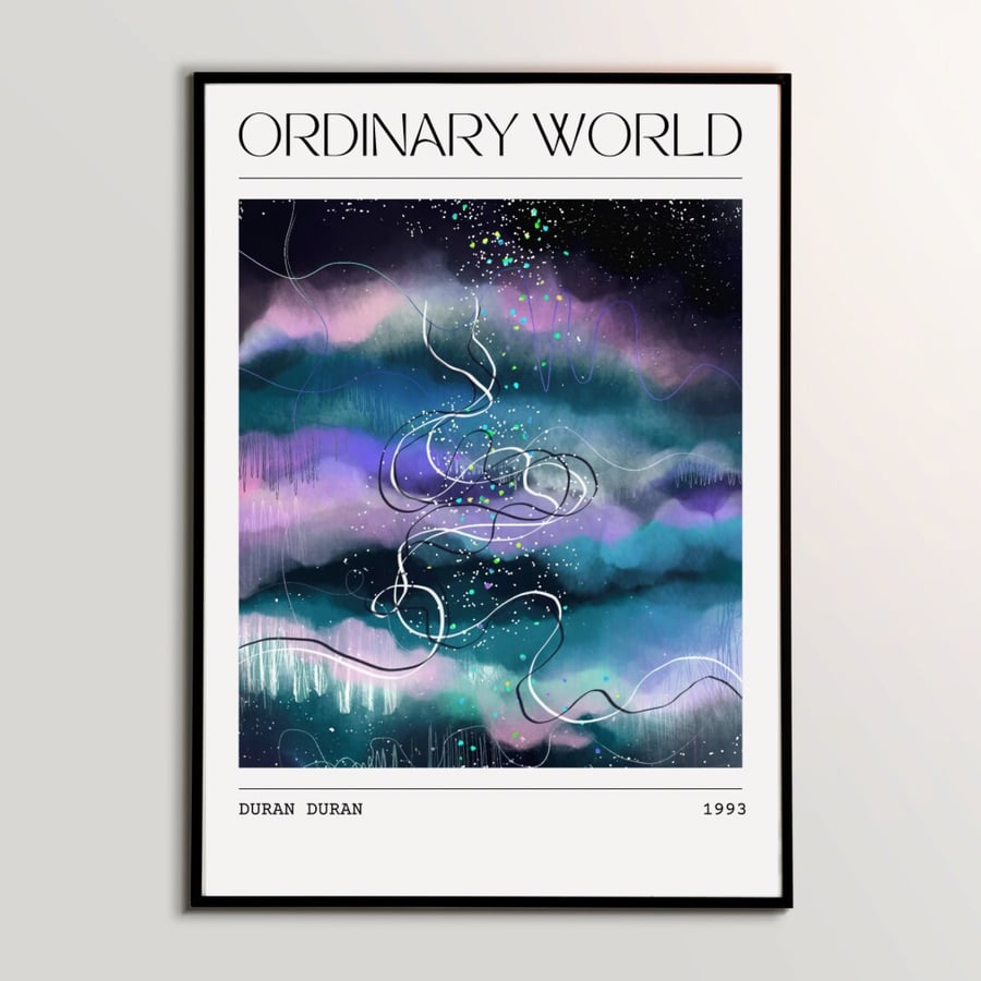 Music Poster Duran Duran Abstract Interpretation Song Art Print 1980s Pop