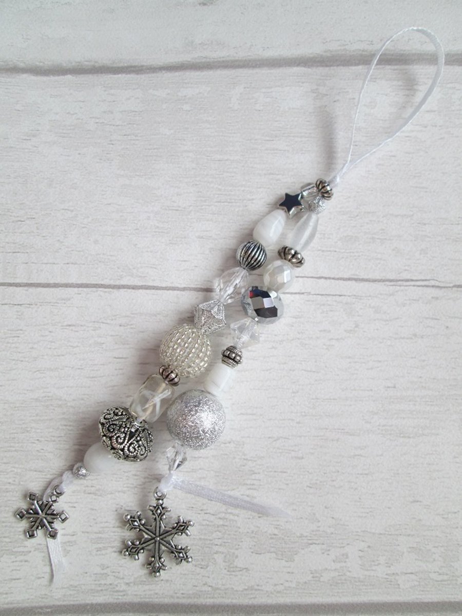 SOLD - Beaded Christmas Tree Decoration