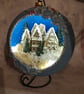 Handmade Christmas Bauble - Winter Village Scene with LED Lights.(B) - Image 5