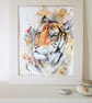 Tiger painting. Original watercolour painting - Image 3