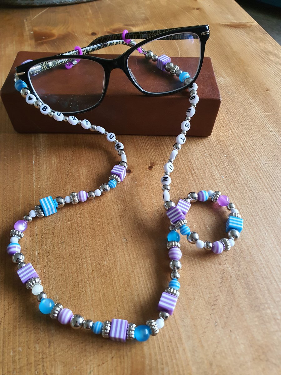 Handmade Best mum spectacle chain 