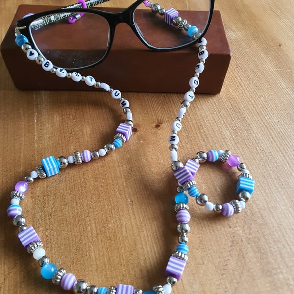 Handmade Best mum spectacle chain 