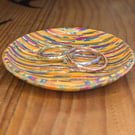 Pretty trinket dish orange blue and pink