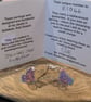 Dainty Purple Anodised Stainless Steel Butterflies on Sterling Silver Earwires  - Image 4