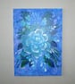 Original art hand painted floral acrylic painting ( ref FA 7 M4 )
