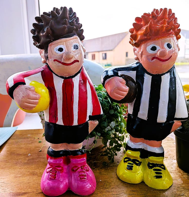 Personalised Football Fan Figure, Handmade and Painted to order 