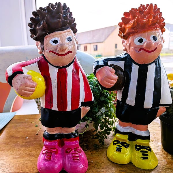 Personalised Football Fan Figure, Handmade and Painted to order 