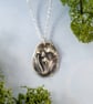 Recycled Silver Mushroom Pendant - Toadstool Cluster Necklace - Image 5