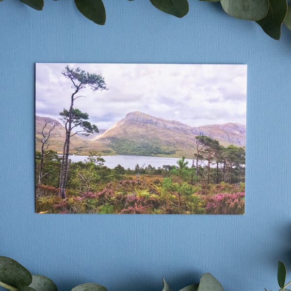 View from Benn Eighe, Scotland - Blank Landscape Greetings Card & Envelope