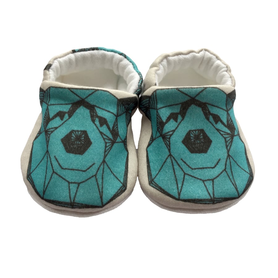 Blue Bear Baby Shoes Organic Moccasins Kids Slippers Pram Shoes Gift Idea 0-9Y