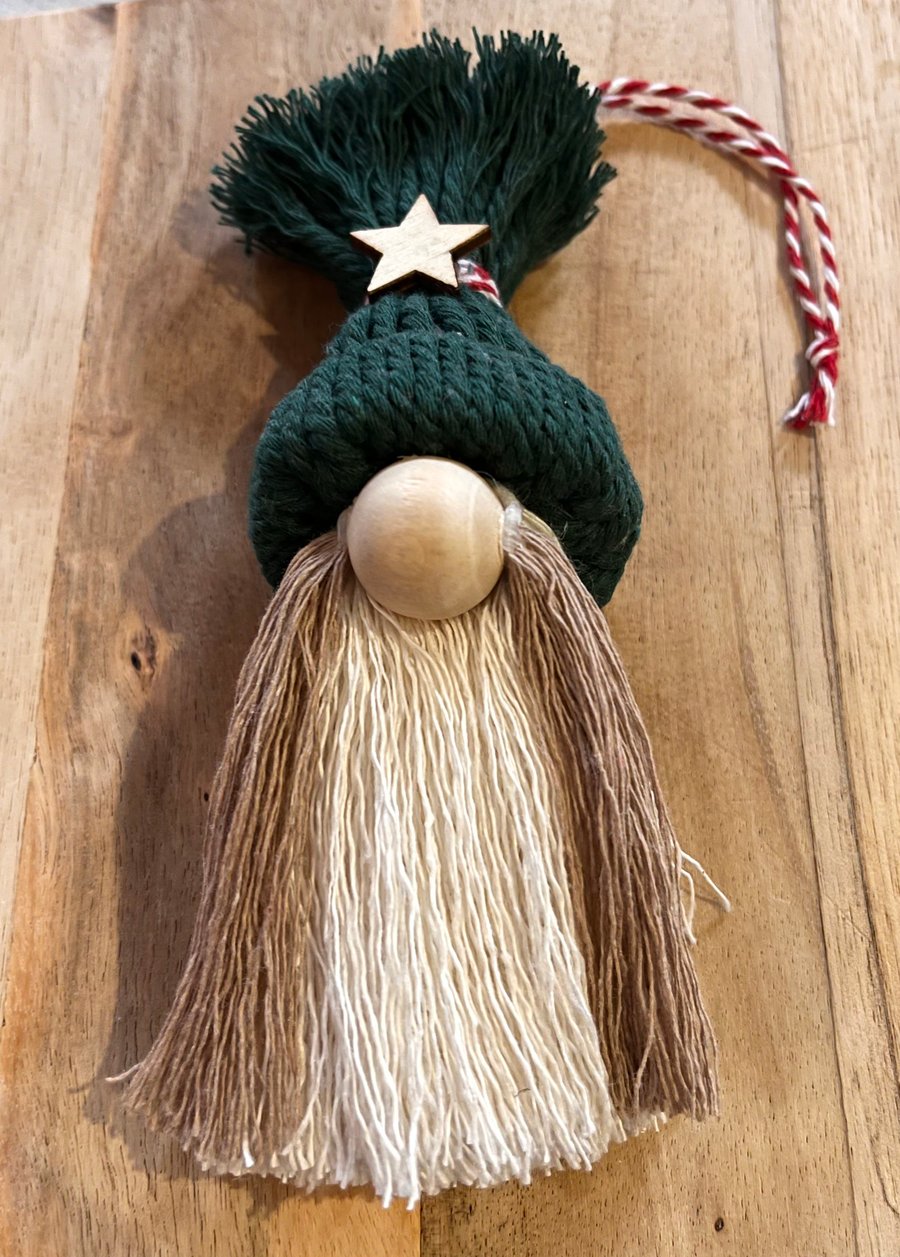 Macrame gnome tree decoration, Happily Handmade