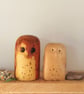 Hand carved wooden owls - Image 2
