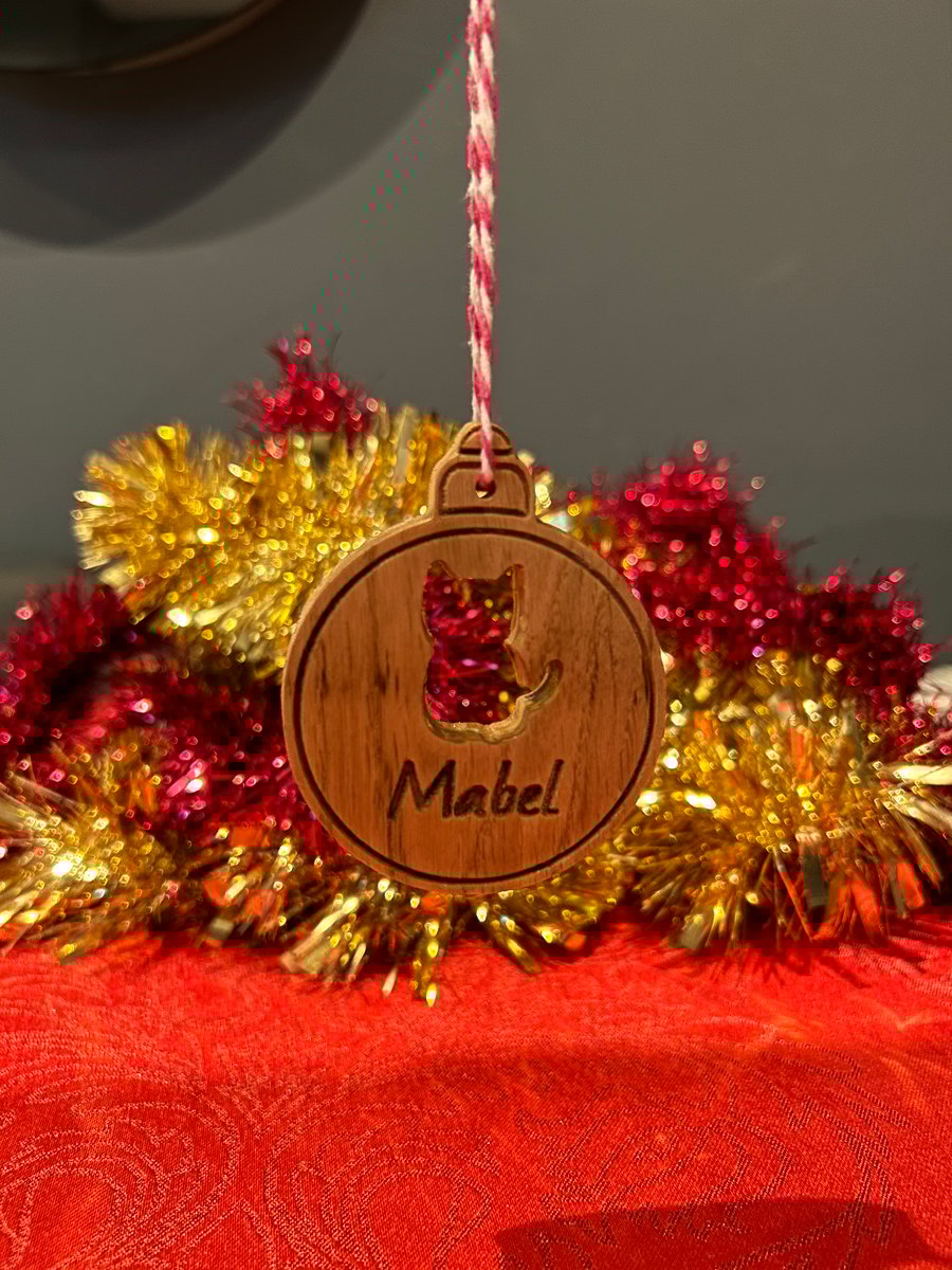 Cat Christmas Tree Decoration 