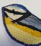 Blue tit textile brooch - Image 5