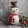 Reserved for Deb - Primitive Snowman Decoration 