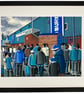 Bury F.C, Gigg Lane Stadium, Framed Football Art Print. 14" x 11" Frame Size