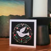 Folk Art Dove Christmas Card