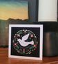 Folk Art Dove Handmade Christmas Card