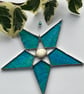 Large stained glass shell heart  - Image 1