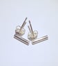 Handmade Sterling Silver Stud Earrings (ERSSSTSK1) - UK Free Post - Image 4