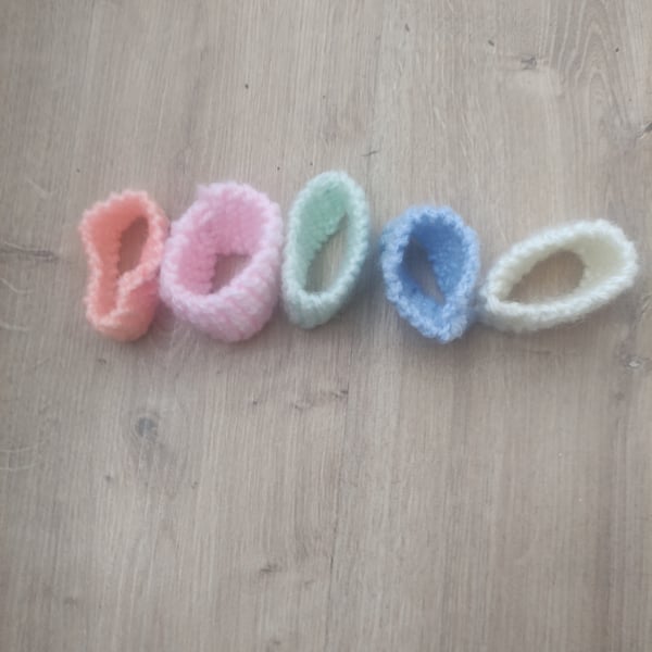 Five beautiful hand knitted bracelets