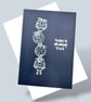 Funny Birthday today is all about you pun card, to ewe,  4 cute sheep, humour.  