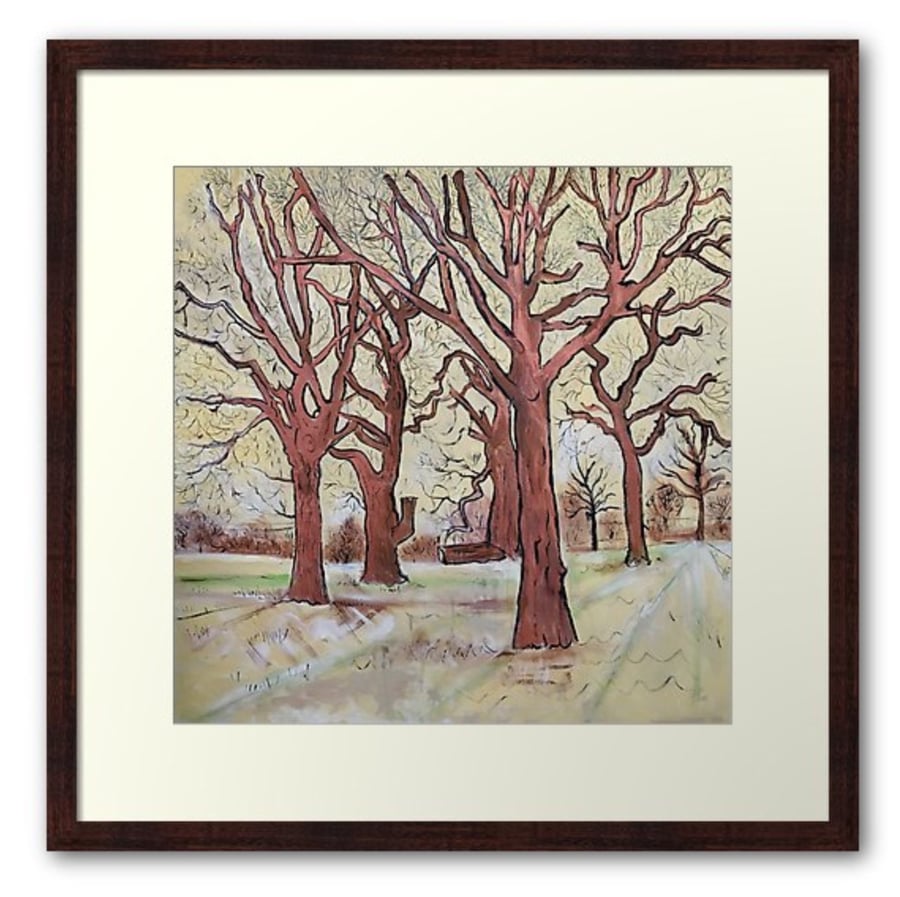 Framed Print Wall Art Taken From The Original Oil Painting ‘The Trees In The...’