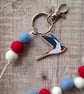 Flying Swallow Bag Charm Keyring - Image 1