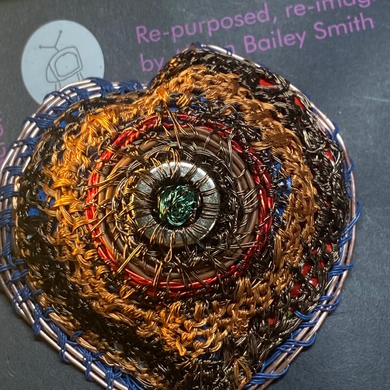 Heart brooch - sustainable jewellery