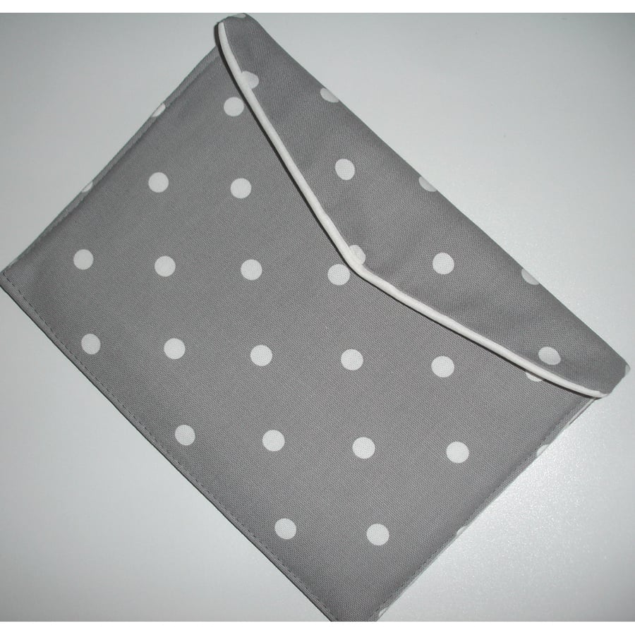 iPad Case Cover Sleeve Air 2 Polka Dot Grey and White