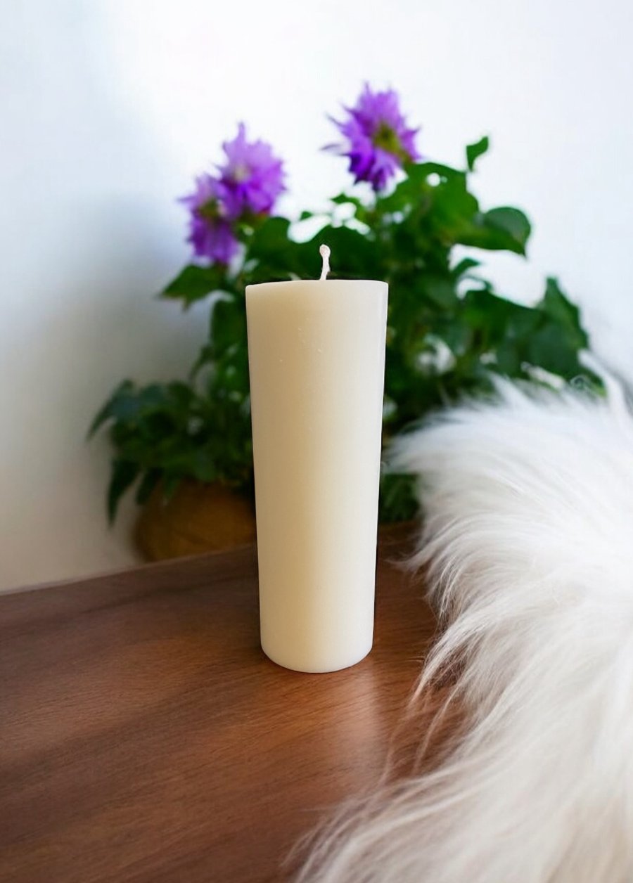 Baby Powder Scented Soy Wax Candle - 249g pillar Candle