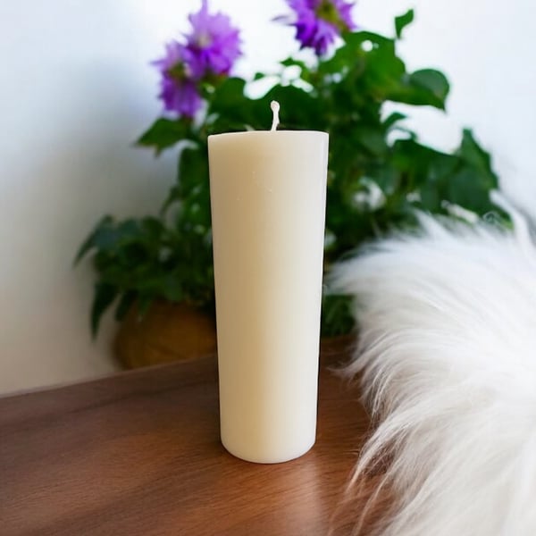 Baby Powder Scented Soy Wax Candle - 249g pillar Candle