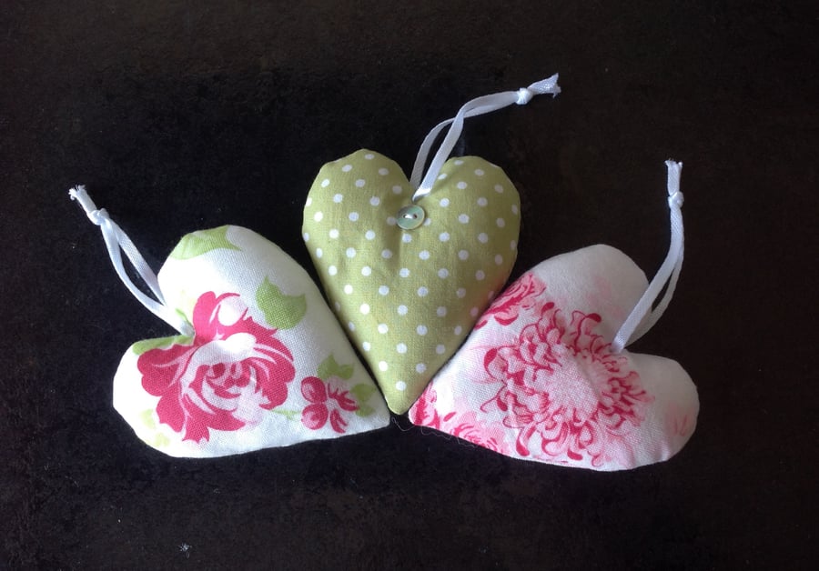 Green Spotty and Pink Flowery Lavender Bags