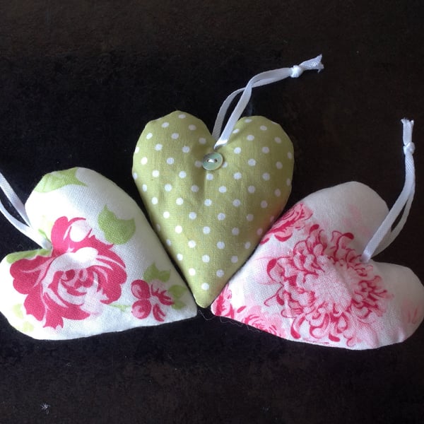 Green Spotty and Pink Flowery Lavender Bags
