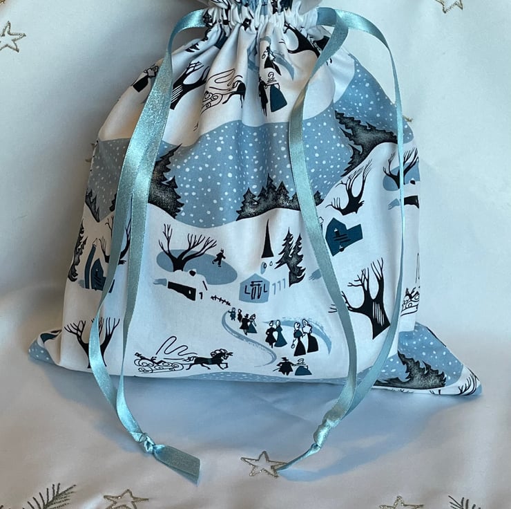 Large christmas drawstring bags hot sale