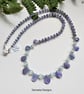 Designer AA Tanzanite, Apatite & Moonstone Sterling Silver Necklace 