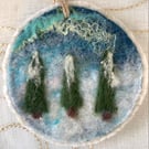Northern Lights Tree Decorations Handmade Felt