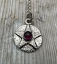 Pentagram Pendant with Rhodolite Garnet  - Image 2