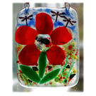 Dahlia Picture Fused Glass Flower 006