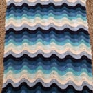 Striped Baby Blanket in Blues