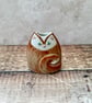 Handmade ginger cat small vase - Image 4