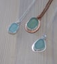 Sea glass and silver bezel set pendant  - Image 6
