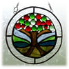 Apple Tree Suncatcher Stained Glass Fruit Ring Picture