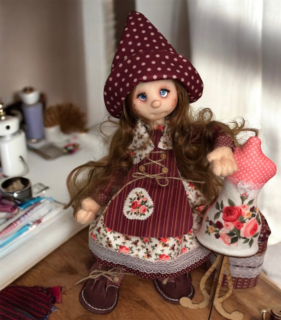 OOAK Handmade Rag Doll Fashionista Soft Toy