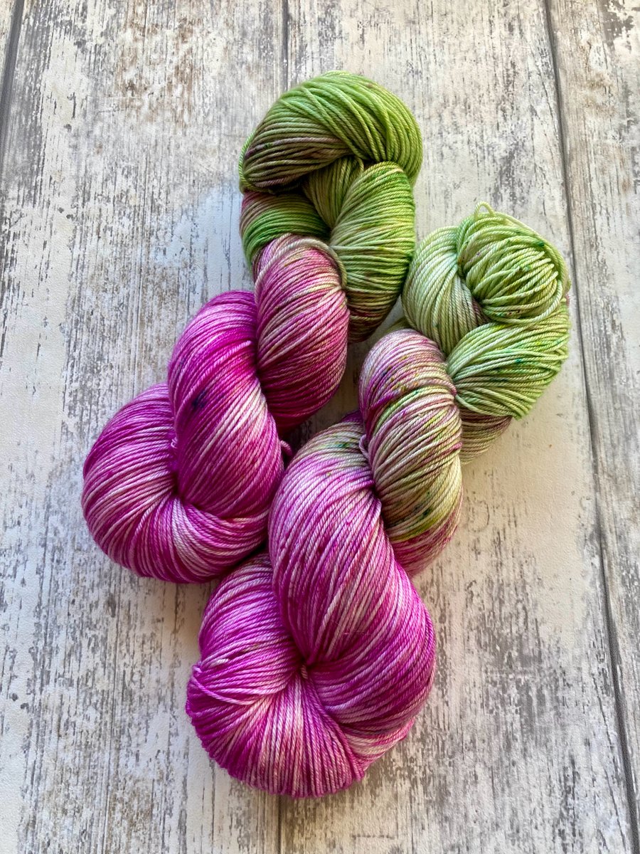 Hand dyed knitting yarn 4 ply Merino & silk... - Folksy